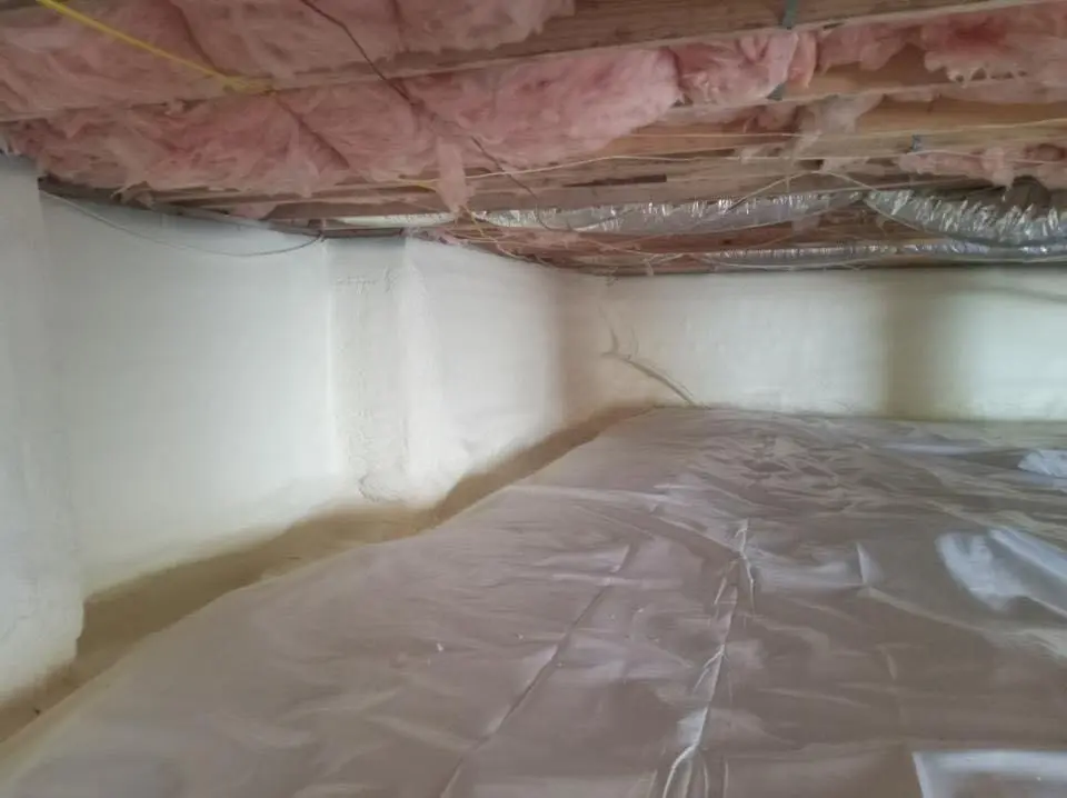 Crawl space encapsulation with closed-cell spray foam for Roof Waterproofing in Hilo
